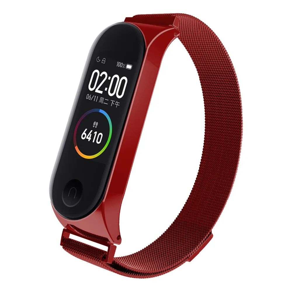 Браслет с металлическим ремешком для Xiaomi mi, 4 ремешка для Xiaomi mi, 4 ремешка из нержавеющей стали, mi Band 4, ремешок на запястье