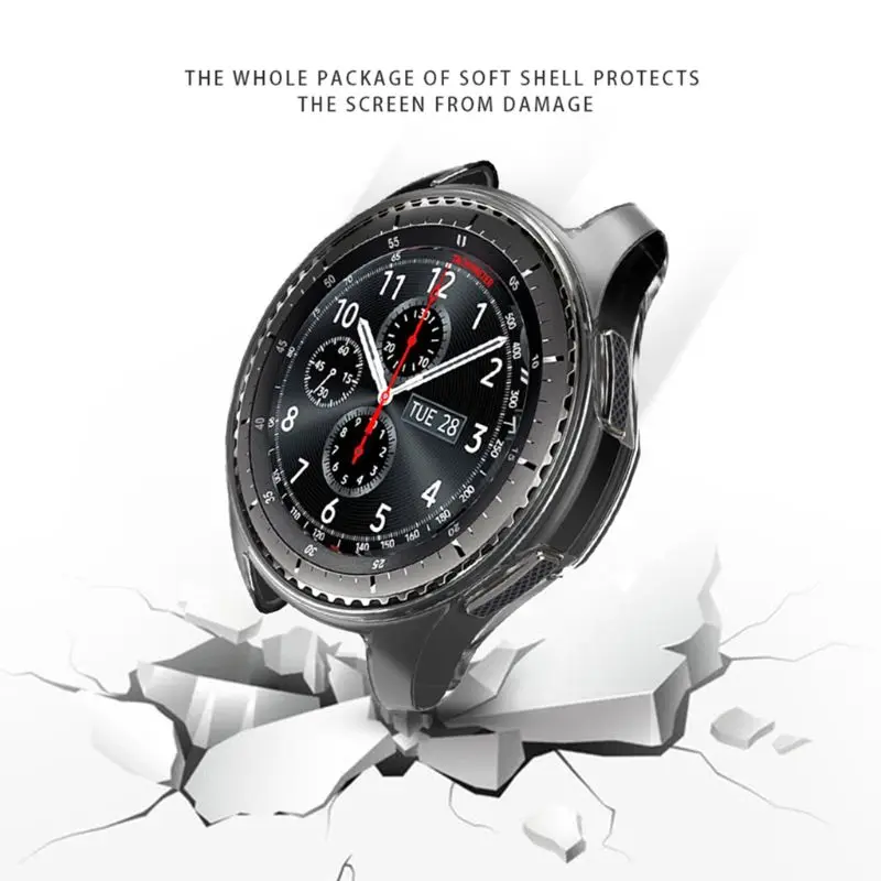Мягкий защитный чехол из ТПУ для Samsung Gear S3 Classic Watch Frontier Galaxy рамка часов бампер 46