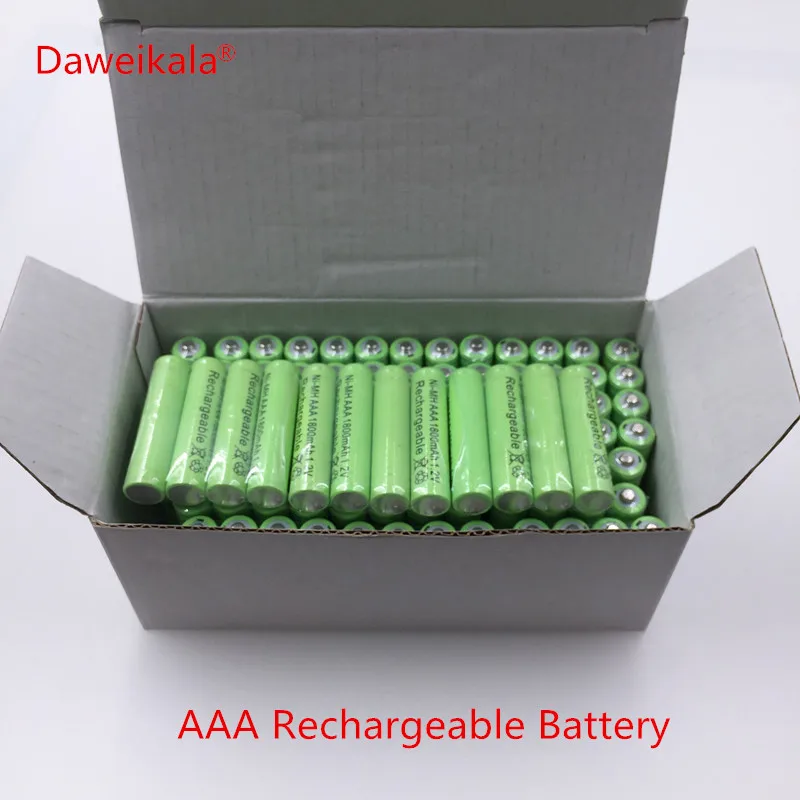 4-50 шт новая батарея AAA 1800 mAh перезаряжаемая батарея Ni-MH 1,2 V AAA батарея для часов, мышей, вычислений, игрушек так далее