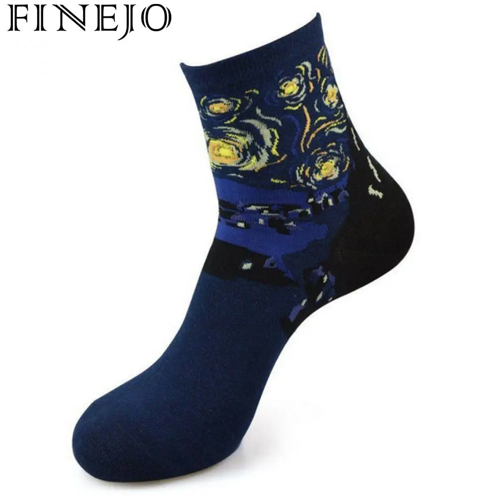 FINEJO новый дизайн Гог Харадзюку хлопковые мужские с принтом персонажа женские