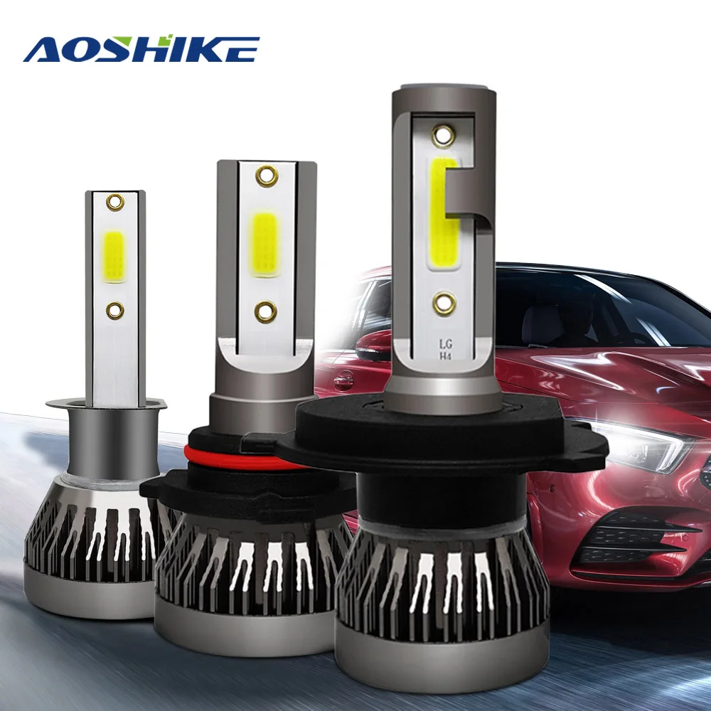 

Автомобильная фара AOSHIKE, 2 шт., 36 Вт, 3000 К, 9005 лм, MINI1 COB H4 H7 H11 9012 9006, холодный белый светодиод, 12 В, универсальная фара ближнего/дальнего света, гал...