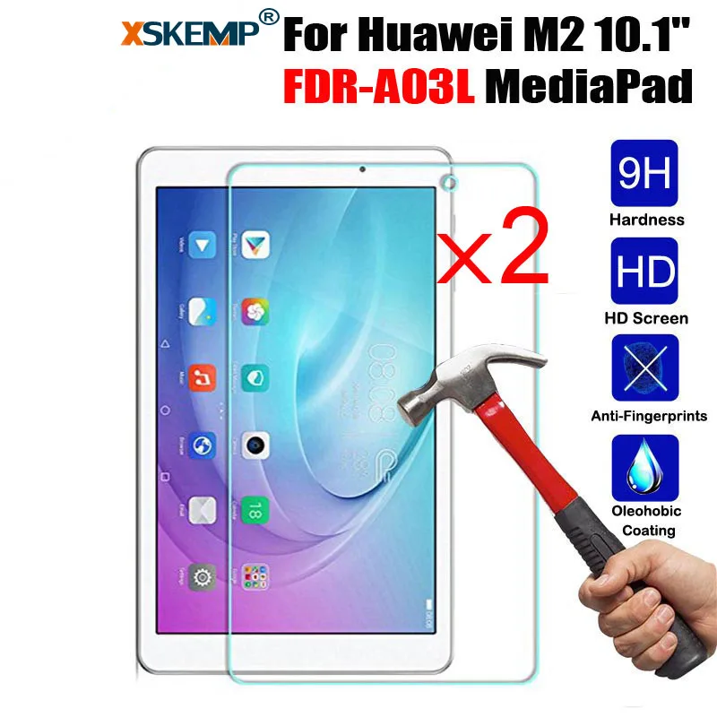 XSKEMP 2 шт./лот 9 H Настоящее закаленное Стекло для huawei M2 10 1 FDR A03L MediaPad Ultra Clear Tablet Экран