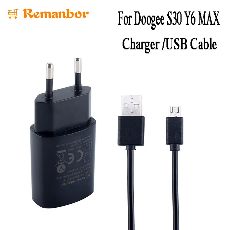 Remanbor Для Doogee S30 Y6 MAX переходник для зарядного устройства зарядки глава USB кабель
