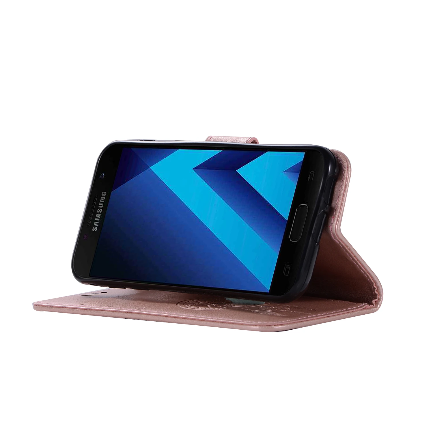 Кожаный чехол-книжка с рисунком Ловца снов и совы для Samsung Galaxy A5 2017 / 2016 A510 |
