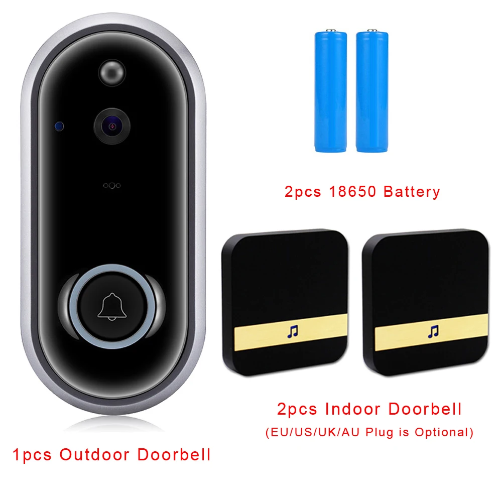 06 Package CDYCAM WiFi видео дверной звонок 720 P камера дверного звонка ночного видения беспроводной звонок с телефонной связью батарея Дверь камера домофон - Цвет: 06 Package