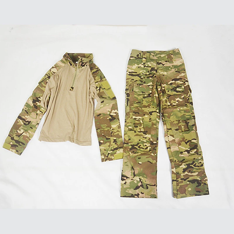 Тактическая Военная форма куртка детская Боевая детские брюки с наколенниками