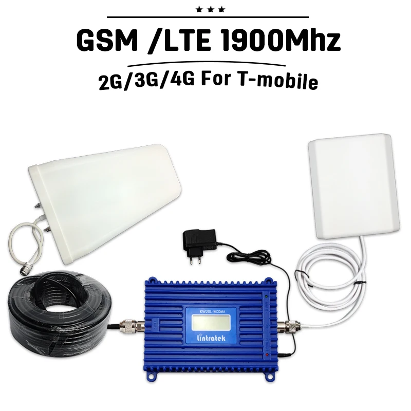 1900 МГц Мобильный ретранслятоr Lintratek GSM 2G 3g мобильный Сотовая связь усилитель