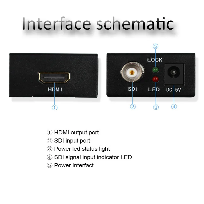 2 шт. адаптер SDI для видеосъемки 3G в HDMI 720p/1080p конвертер со встроенным аудио| |