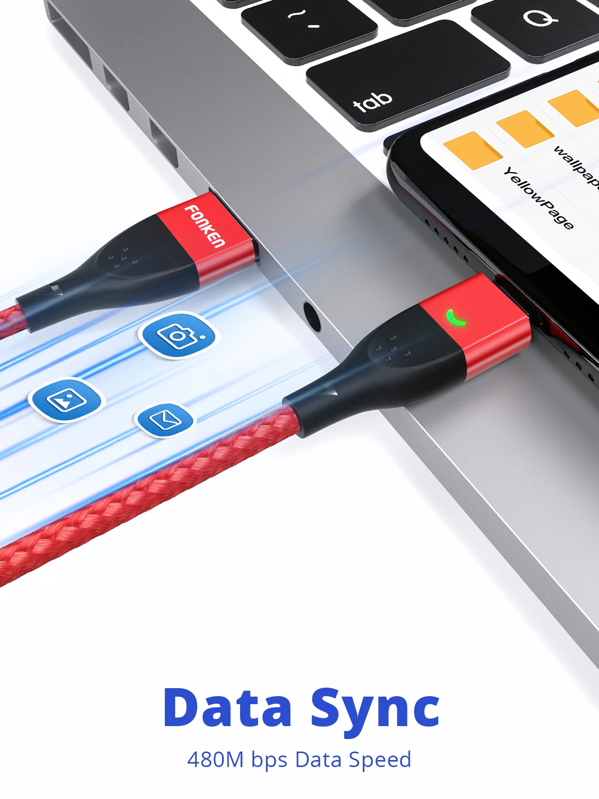 Магнитный кабель USB FONKEN Micro usb type C, магнитные Кабели для телефонов, быстрое зарядное устройство 3A, быстрая зарядка, Android, шнур для зарядки мобильных данных