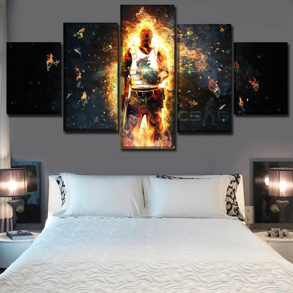 Картина на холсте настенное искусство домашний декор печать в гостиной 5 шт.