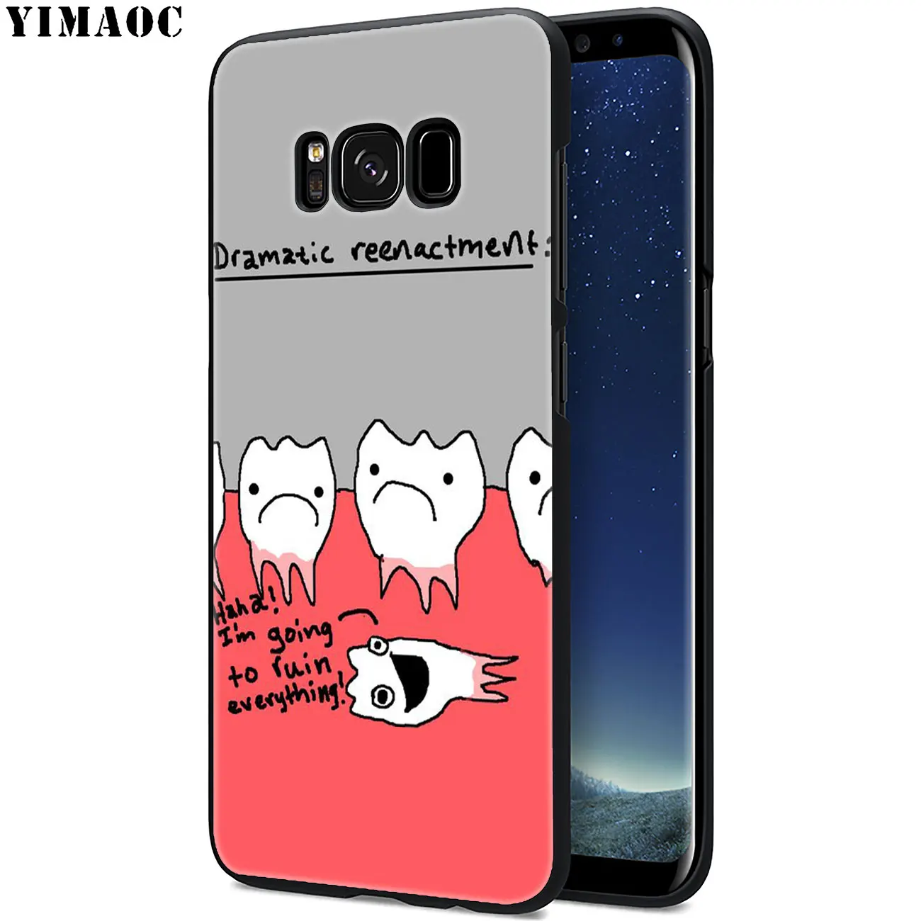 Мягкий силиконовый чехол для определения зубов YIMAOC Samsung Galaxy S10 Plus S9 S8 S6 S7 Edge S10e E TPU с