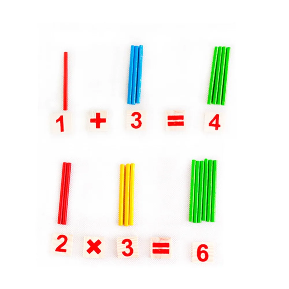 Математика Manipulatives деревянные Счетные палочки для малышей и детей постарше