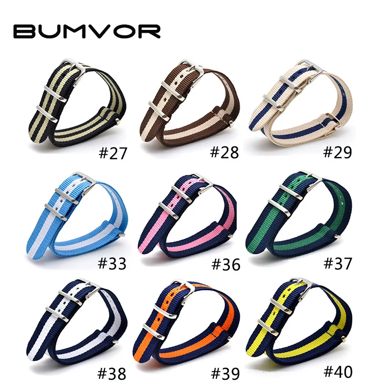 Watch Classic 18 mm bracelet Camouflage Army Military nato fabric Woven Nylon watchbands Strap Band Buckle belt 18mm New 2019 |