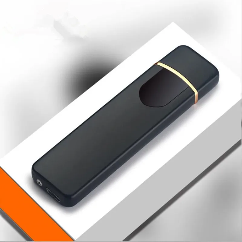 Usb зарядка сенсорный экран электронная зажигалка ветрозащитный беспламенный Электрический провод без газа прикуриватель бездымный супер зажигалки