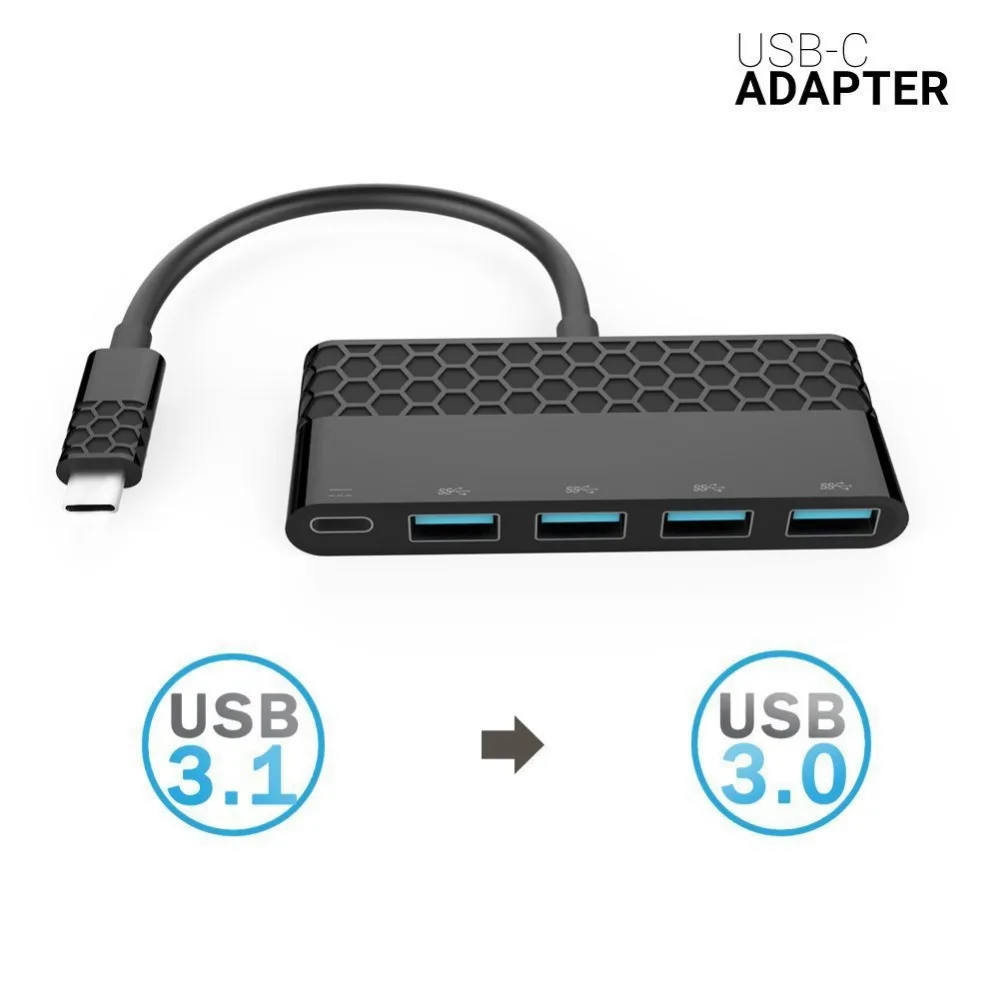 USB C 3 1 4 порта USB3.0 концентратор конвертер адаптер + Быстрая зарядка порты для новых