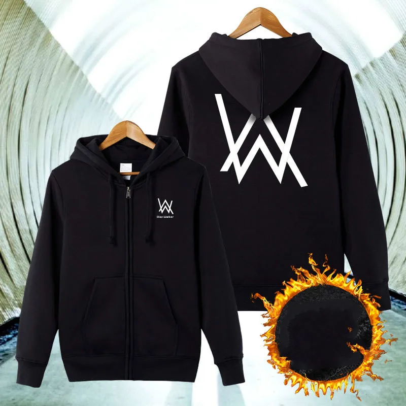 Новый Alan Walker DJ свитер с капюшоном на молнии электрическая Выцветшая куртка