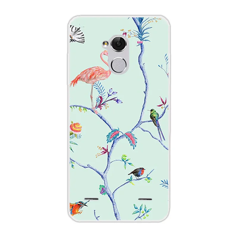 Для ZTE Blade BA2 V7 Lite 5 0 дюймов Задняя крышка прозрачный силиконовый Фламинго чехол