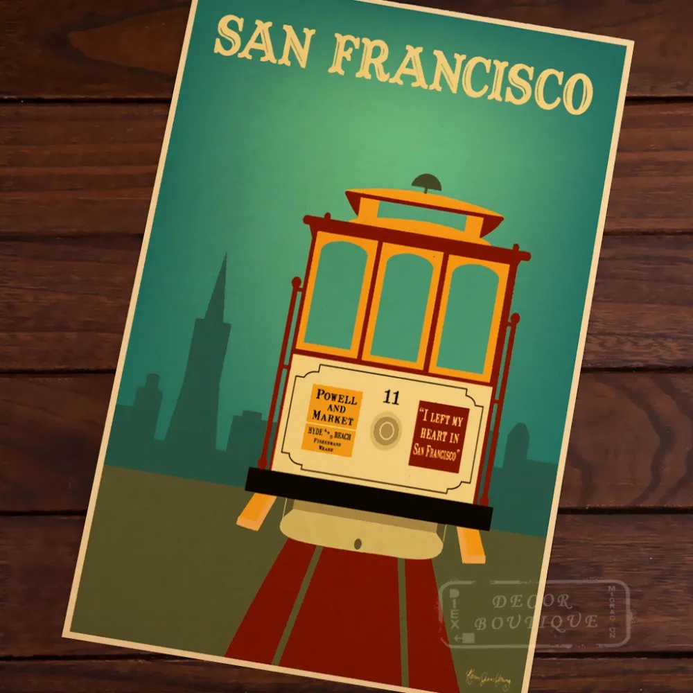 Поп-карта геометрических видео Сан-Франциско классический винтажный Ретро