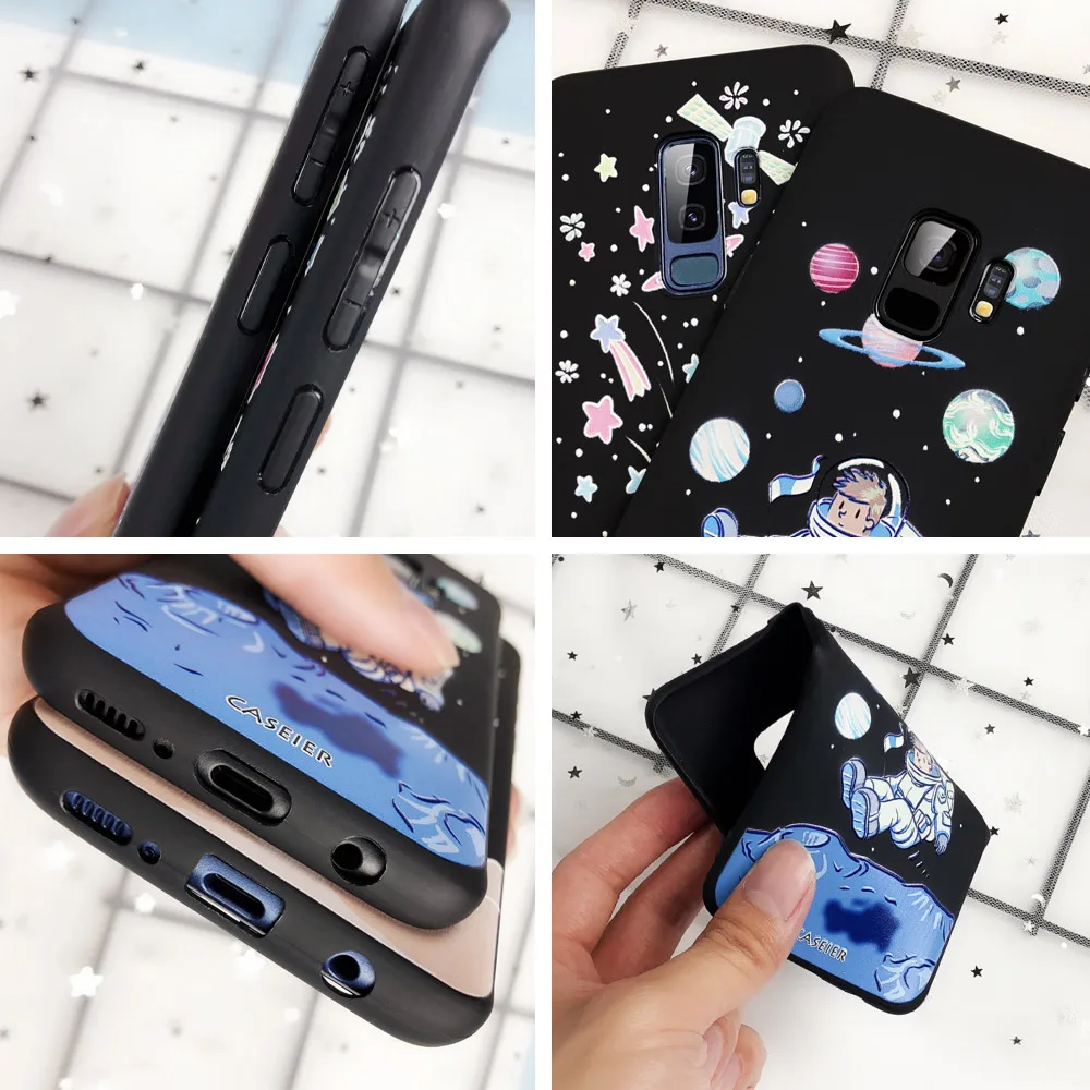 CASEIER Soft TPU Case For Samsung Galaxy S10 S9 S8 Plus J3 J5 J7 A5 2017 Matte A7 2018 Note 8 9 S7 Funda Cover |