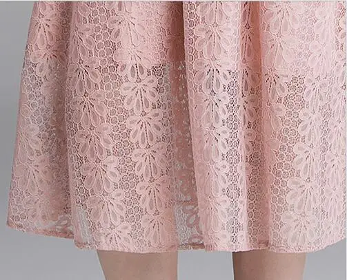 

Fashion Designer Runway dress Autumn Summer Women Party Dress V-neck Lace Hollow Out Patchwork Dresses