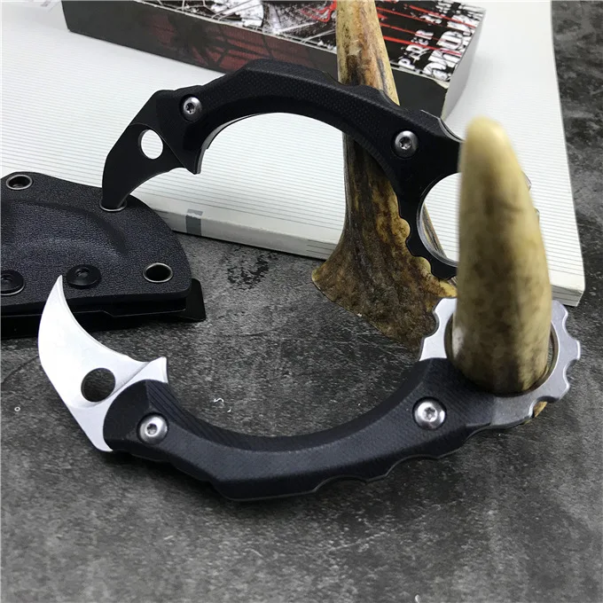 TRSKT Karambit нож практика шеи, 9cr18Mov лезвие с K оболочкой, 60Hrc охотничий открытый инструмент походные ножи рыболовные инструменты