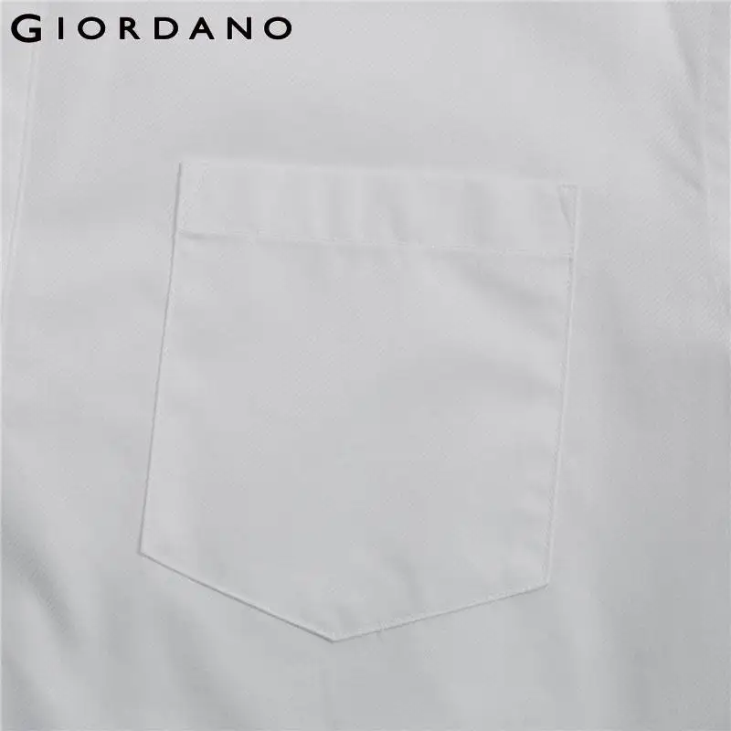 Giordano мужская повседневная рубашка с короткими рукавами из натурального хлопка
