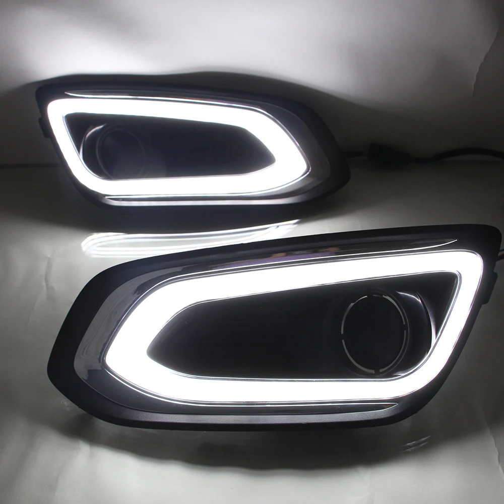 Автомобиль светодиодный DRL Водонепроницаемый ABS супер яркий 12 В дневного света