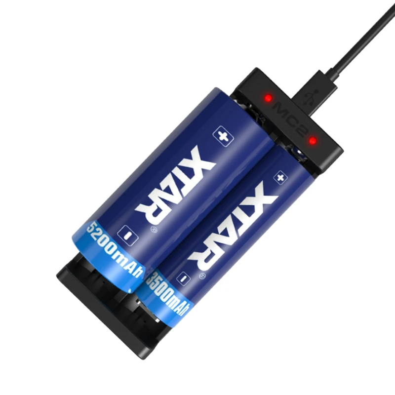 Оригинальный XTAR MC2 USB литий ионная Батарея Зарядное устройство Универсальный 3 7 В