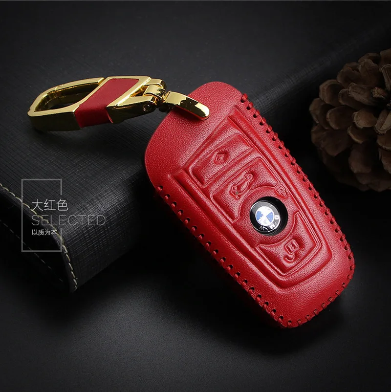 Suitable for BMW 5 Series 525li3 320li7 Car Key Bag Set First Layer Leather cover key YS001 | Автомобили и мотоциклы