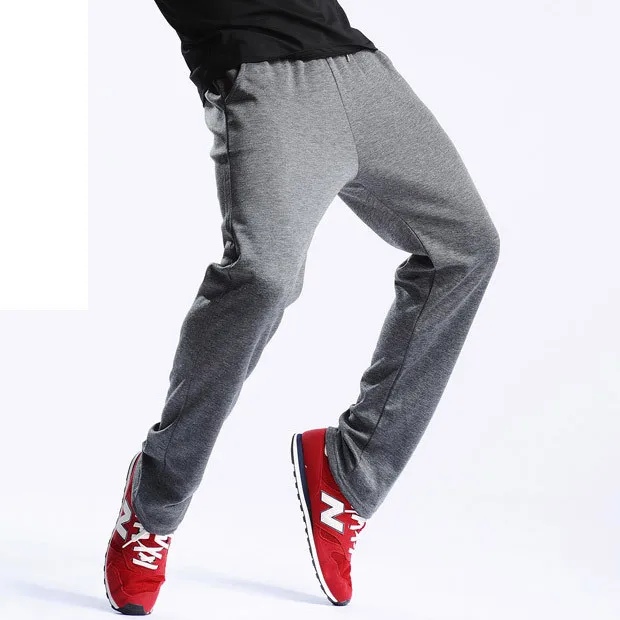 Dark grey Спортивные штаны для бега, хлопок, одноцветные, свободные, дышащие, спортивные штаны, штаны для бега, мужские, тренировочные, баскетбольные, для бега, спортивный костюм размера плюс - Цвет: Dark grey