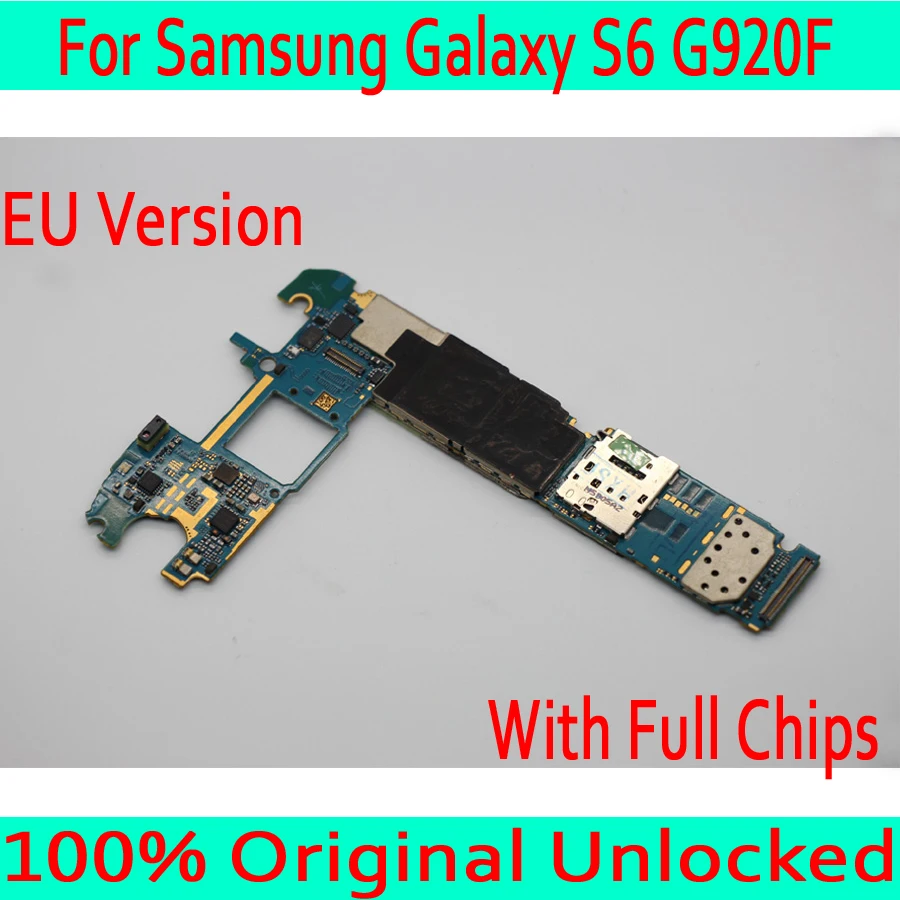 32 Гб для samsung Galaxy S6 G920F материнская плата с системой Android, оригинальная разблокированная материнская плата для samsung S6 G920F