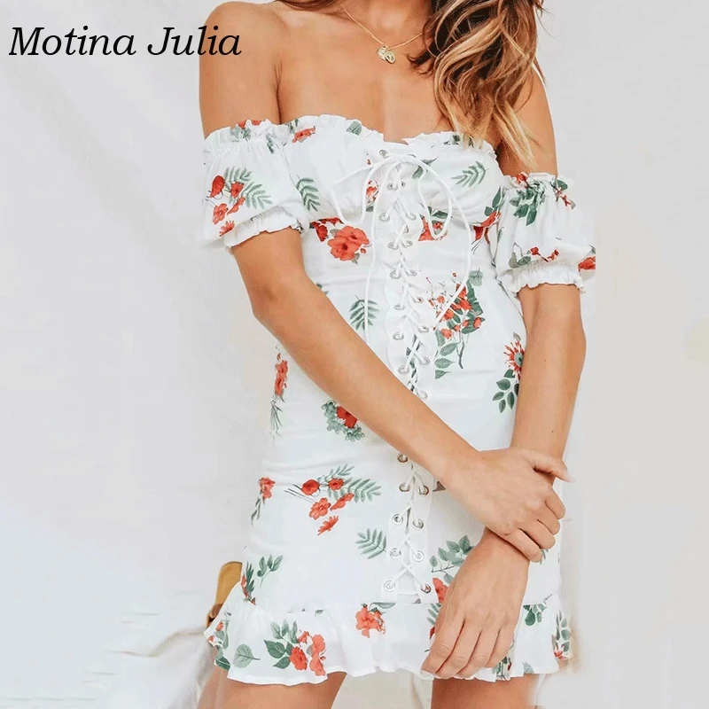 Женское мини-платье с цветочным принтом Motina Julia богемное пляжное платье