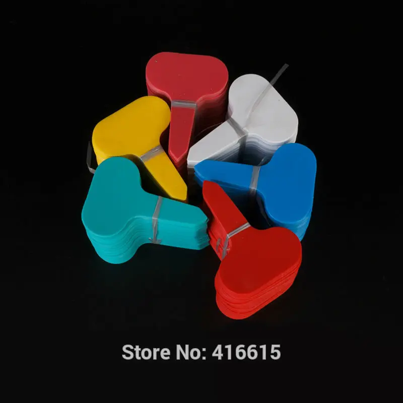 

10Pcs 6.8*4.8cm Useful T-type Plastic Garden Gardening Label Horticultural Tally Plant Flower Nursery Tag Marker Colorful Brand