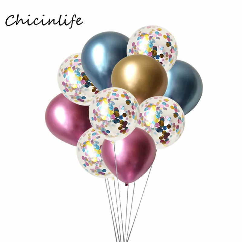 A Style Chicinlife пол раскрывает вечерние воздушный шар "Конфетти" он или она? Воздушные шары для мальчиков или девочек, вечерние воздушные шары с голубым сердцем - Цвет: A Style