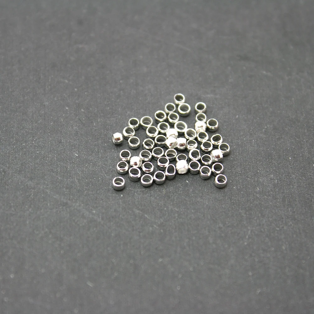 ОБЖИМНАЯ застежка для бижутерии, 2 мм, 2 г (100 шт.)