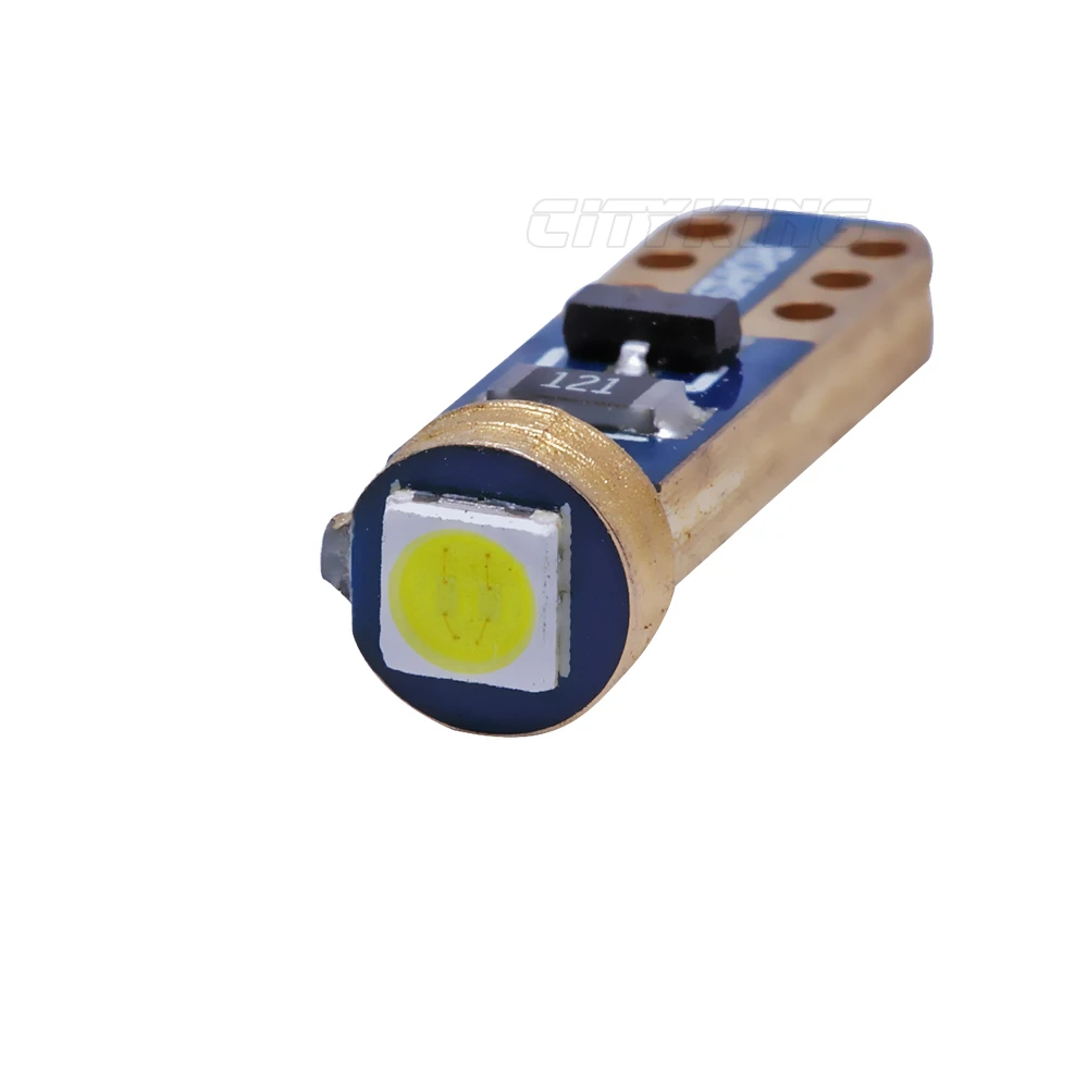 10 шт. универсальные светодиодные лампы T5 W3W 3030 SMD t5 1 | Автомобили и мотоциклы