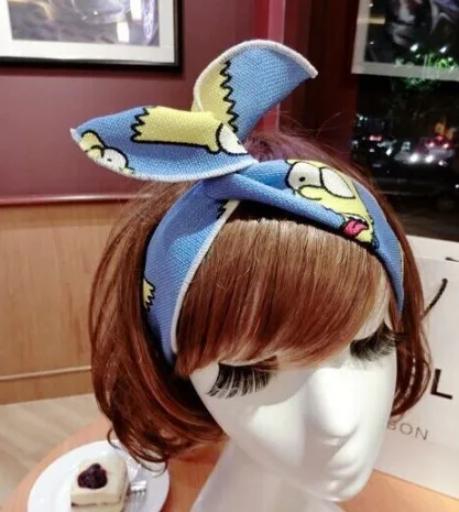 blue New Mickey Ears Headband Cartoon Minnie ears christmas Headband Bow Modeling Girl Hair Accessories Birthday Party Celebration - Цвет: blue
