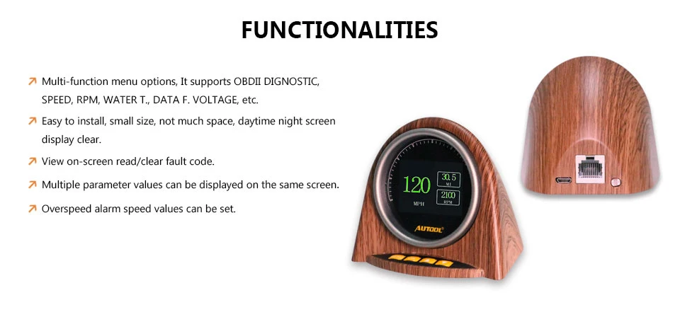 AUTOOL X70 Авто HUD Автомобильный дисплей подголовника автомобиля OBD 2 головы вверх дисплей метр полный OBDII протоколы