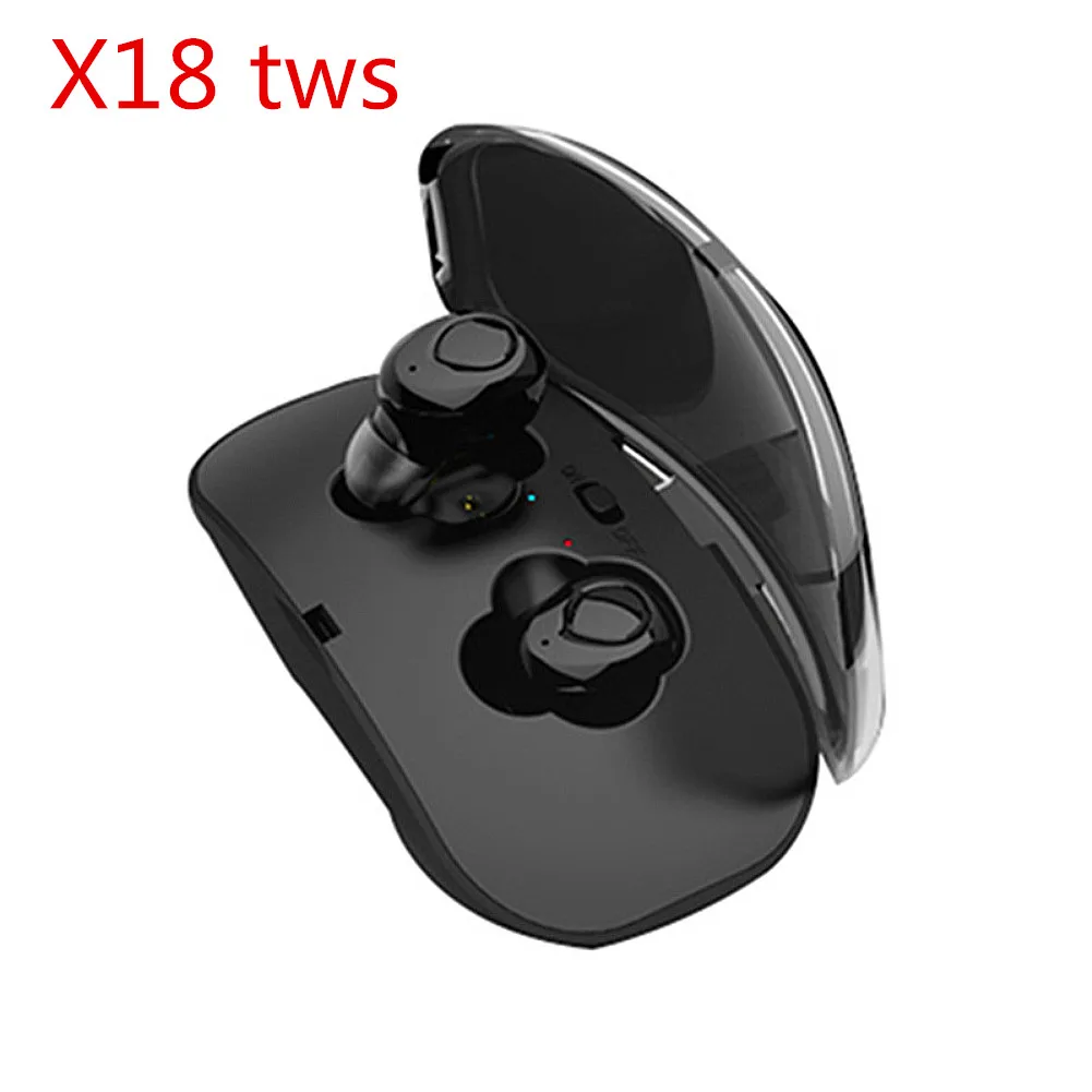 M9 TWS Mini Wireless Bass Sound Bluetooth Earphone tereo Subwoofer Headphones Portable Charging Headphones for Xiao mi - Цвет: Black
