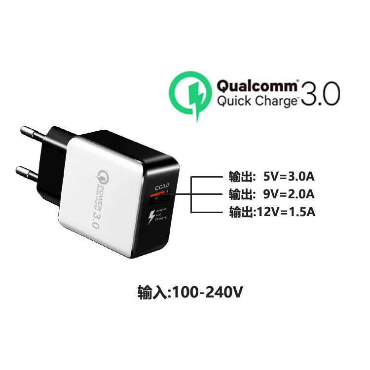 Быстрое зарядное устройство с 2 портами USB 3 0 5 В быстрое для телефонов iPhone Samsung xiaomi
