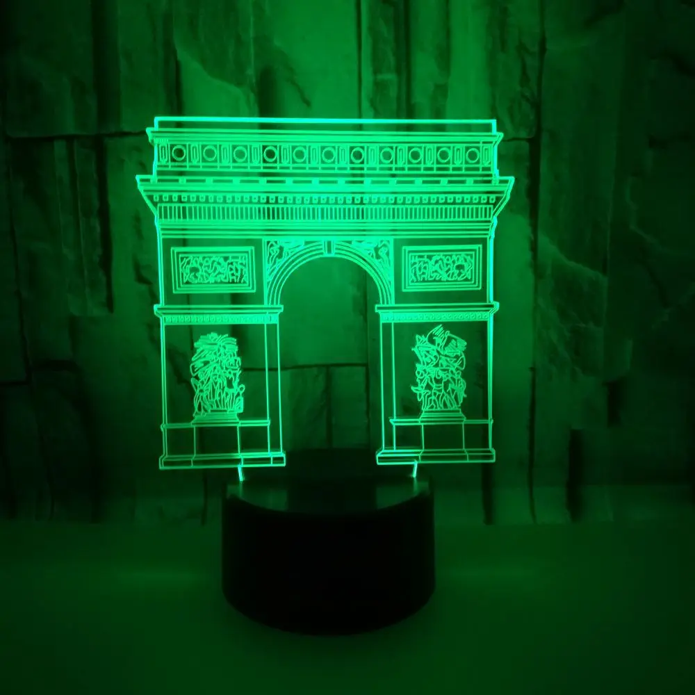Arch Triumph 3d Ночная Лампа Рождественская декоративная сенсорная Usb источник питания
