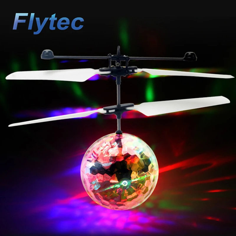 Flytec летающий мяч-вертолет мяч встроенный сверкающих светодиодный освещения летающие игрушки для Для детей подростков подарок