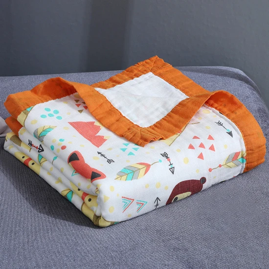 4 layers 4 слоя бамбуковое детское муслиновое Одеяло новорожденных Пеленки Мягкие новорожденных Одеяло s Ванна марли младенческой Обёрточная бумага уличный спальник для многоцелевого использования пеленки - Цвет: 4 layers