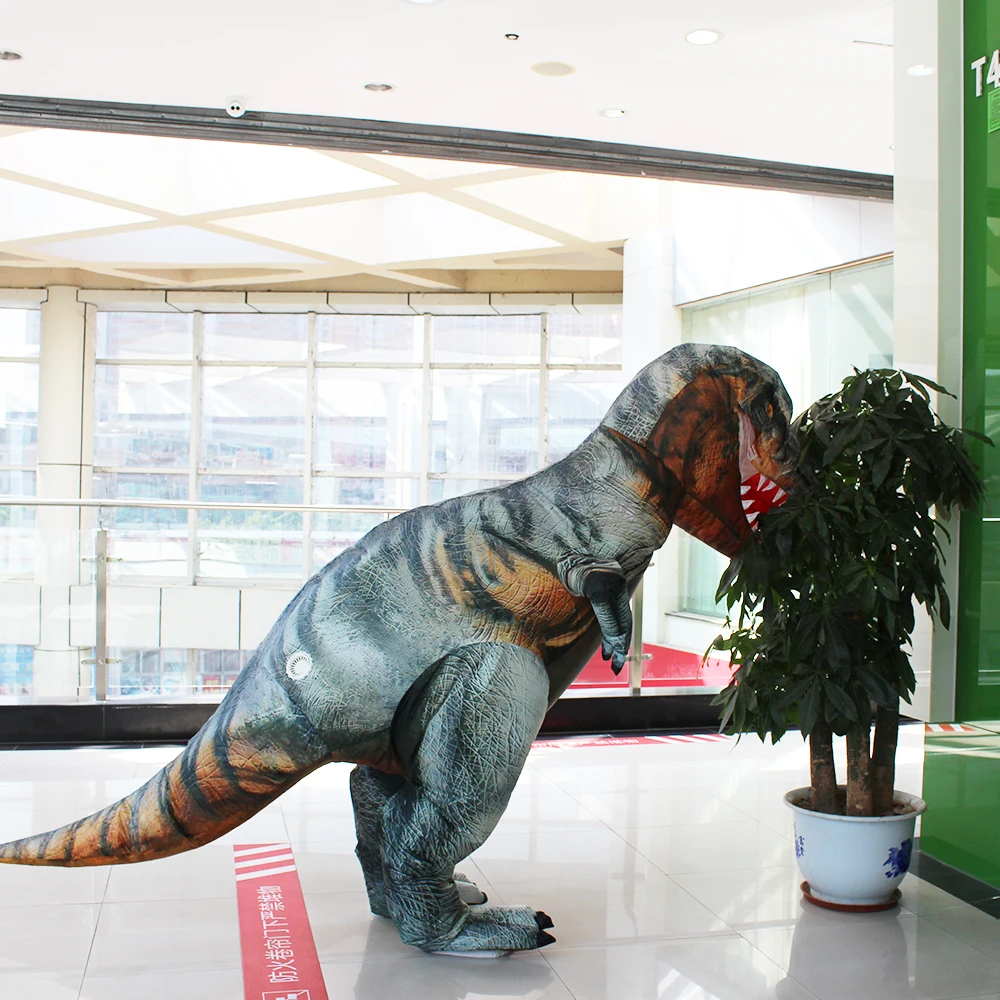 Надувной костюм динозавра T REX Рождественский карнавальный животного для