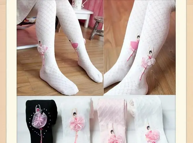 Балетные колготки для девочек детские кружевные с алмазным узором девочек|girls