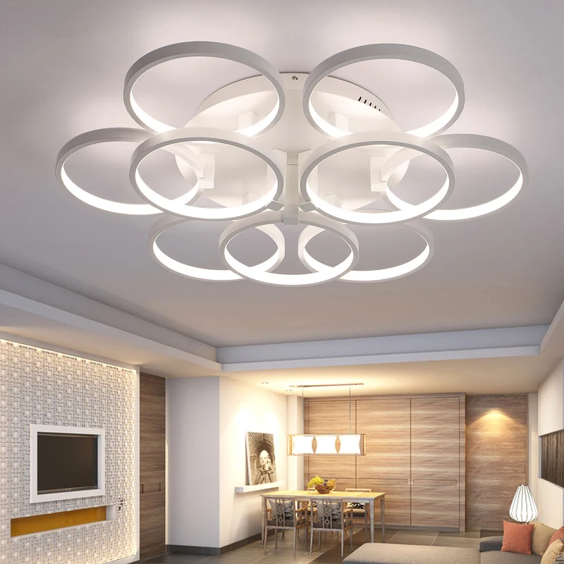 

Minimalism Circel Rings Modern Led Chandelier lights lamp for living room bedroom Remote control dimming chandelier fixtures