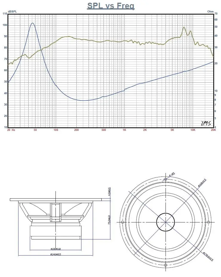 1PCS Original Fountek FW200 8'' Subwoofer Speaker Driver Unit Casting Aluminum Basket Aluminum Cone 8ohm 75W RMS D200mm Fs=35Hz