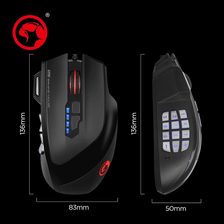 MARVO G990 игровой Мышь профессиональная мышь Подсветка проводной регулируемые