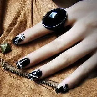 Женское Винтажное кольцо Kpop в стиле хип хоп рок панк с большим черным камнем|stone