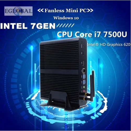 Мини-ПК Eglobal Intel core i7 7-го поколения 7500u Windows 10 HDMI DP 4K HTPC Настольный компьютер с 4k HD